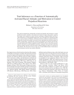 Trait Inferences as a Function of Automatically Activated Racial