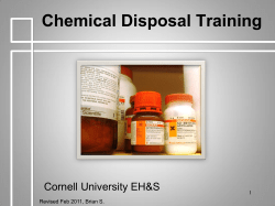 Chemical Waste Disposal