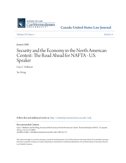 Security and the Economy in the North American Context: The Road