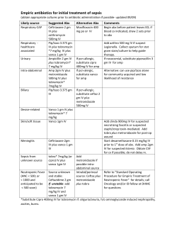 Empiric antibiotics for initial treatment of sepsis - Dartmouth