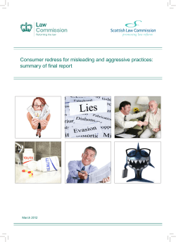 Consumer redress for misleading and aggressive practices