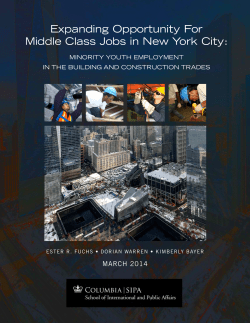 Expanding Opportunity For Middle Class Jobs in New York City: