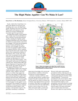 The High Plains Aquifer: Can We Make It Last?