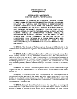 ORDINANCE NO. 508 (Non-Legislative) BOROUGH OF