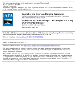 Impervious Surface Coverage: The Emergence of a Key