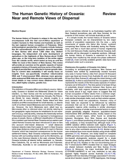 The Human Genetic History of Oceania: Near