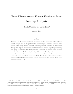 Peer Effects across Firms: Evidence from Security Analysts