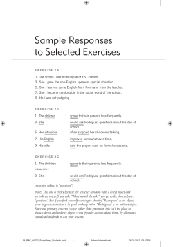 Sample Responses to Selected Exercises