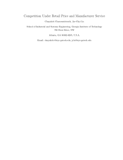 Competition Under Retail Price and Manufacturer Service