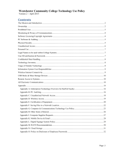 Contents - Westchester Community College