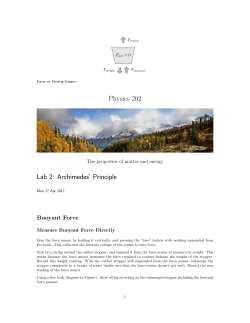 Lab 2: Archimedes` Principle