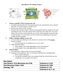 Specialized Cell Project