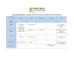 programming subject to change without notice due