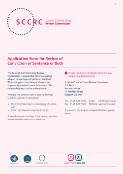 Application Form for Review of Conviction or Sentence or Both