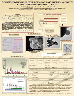 THE LOW TEMPERATURE AEROSOL SYNTHESIS OF YAG:Ce 3+