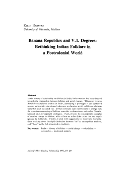 Banana Republics and VI Degrees - Nanzan Institute for Religion