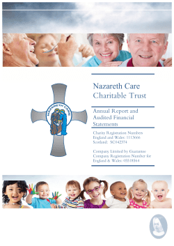 Annual Report Nazareth Care Charitable Trust
