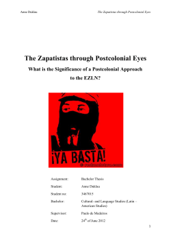 The Zapatistas through postcolonial eyes