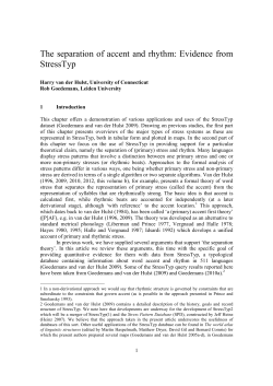 The separation of accent and rhythm: Evidence