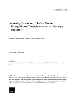 Improving Estimation of Labor Market Disequilibrium Through