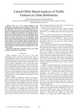 Lateral Offset Based Analysis of Traffic Features at Urban Bottlenecks