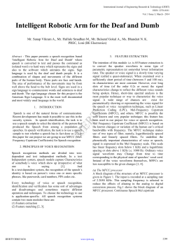 Intelligent Robotic Arm for the Deaf and Dumb