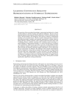 learning continuous semantic representations of symbolic expressions