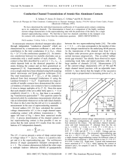 Conduction Channel Transmissions of Atomic