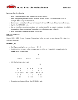 HONC if You Like Molecules LAB