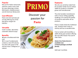 Discover your passion for Pasta