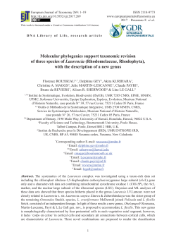 Molecular phylogenies support taxonomic revision of three species