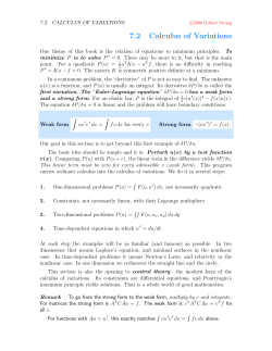 7.2 Calculus of Variations
