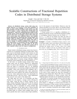 Scalable Constructions of Fractional Repetition Codes in Distributed