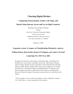 Charting Digital Divides – Comparing Socioeconomic, Gender, Life