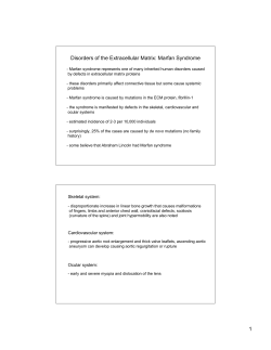 Marfan syndrome lecture