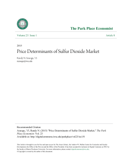 Price Determinants of Sulfur Dioxide Market
