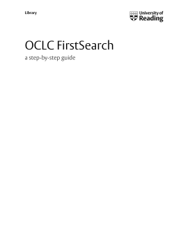 Guide to using OCLC FirstSearch