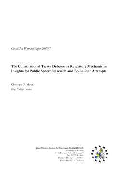 The Constitutional Treaty Debates as Revelatory Mechanisms