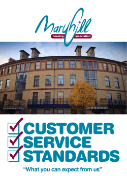 “What you can expect from us” - Maryhill Housing Association