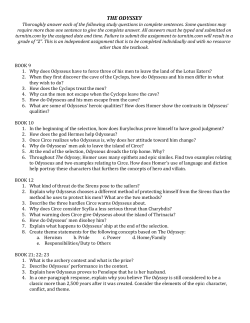 the odyssey - TeacherWeb
