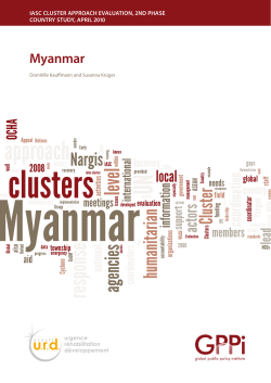 Myanmar - Groupe URD