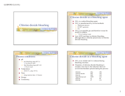 Chlorine dioxide bleaching