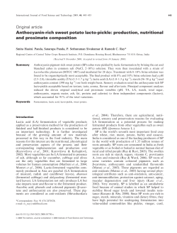 Anthocyanin-rich sweet potato lacto-pickle: production, nutritional