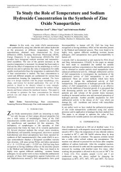 To Study the Role of Temperature and Sodium Hydroxide