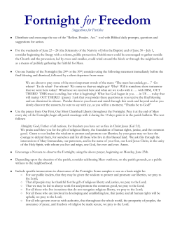 Suggestions for the Fortnight for Freedom