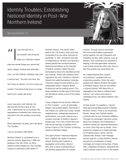 Identity Troubles: Establishing National Identity in Post