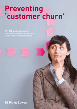 Preventing `customer churn` - The Pitney Bowes Press Room