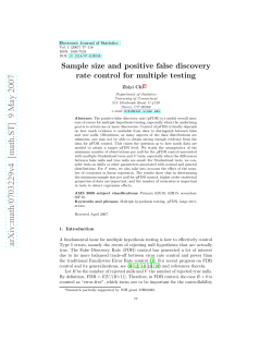 Sample size and positive false discovery rate