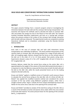 bulk solid and conveyor belt interactions during