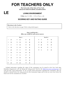 Scoring Key